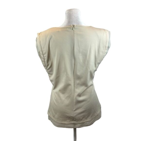 Ladies Costa Blanca Beige Wide Shoulder Blouse Size Medium - Picture 3 of 15